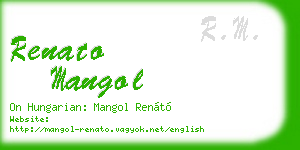 renato mangol business card